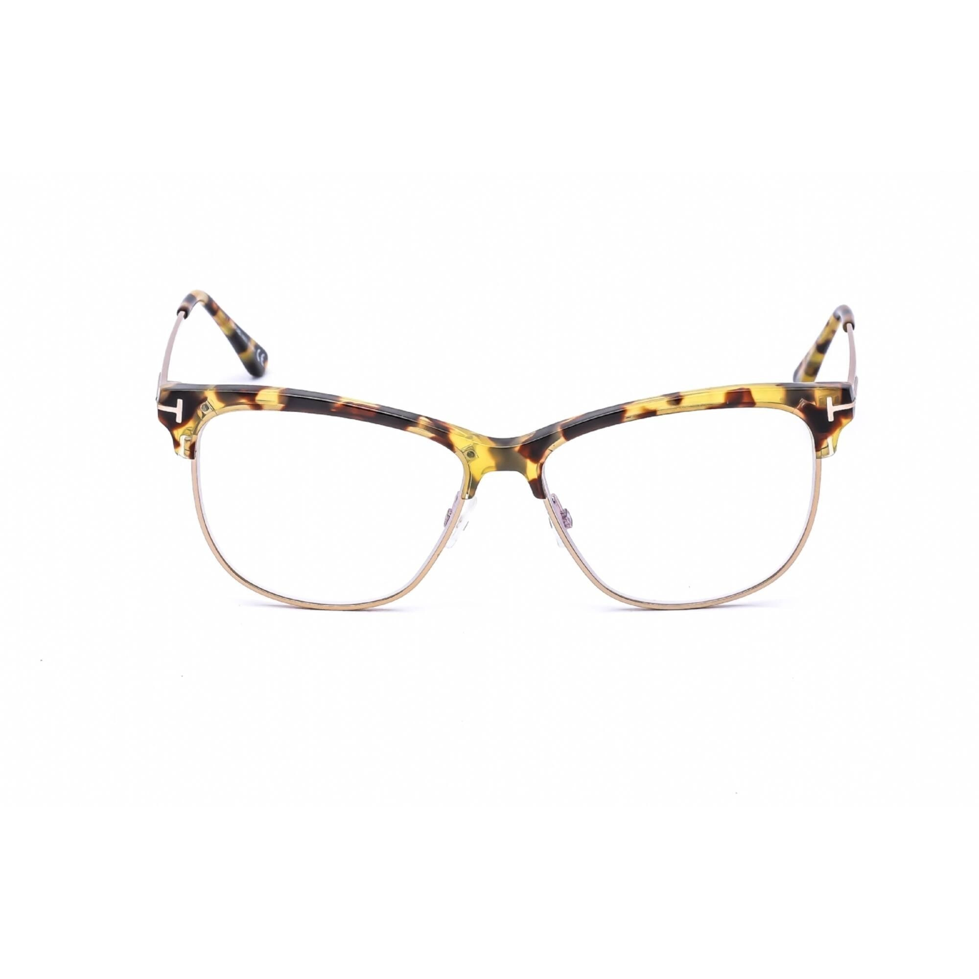 Tom Ford Women's Eyeglasses - Full Rim Shiny Tortoise Plastic Cat Eye | FT5546-B 056