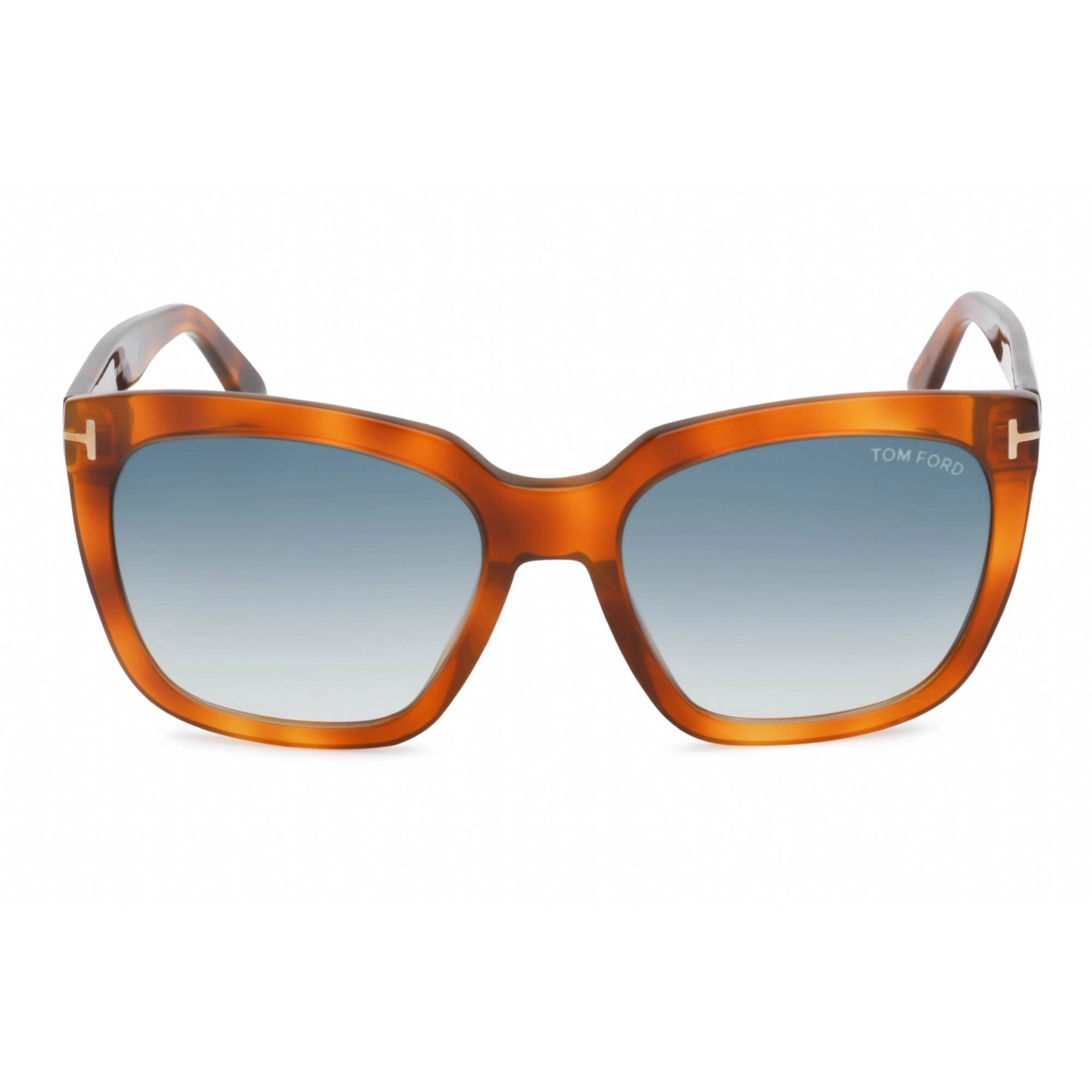 Tom Ford Women's Sunglasses - Blonde Havana Plastic Cat Eye Full Rim | FT0502 53W