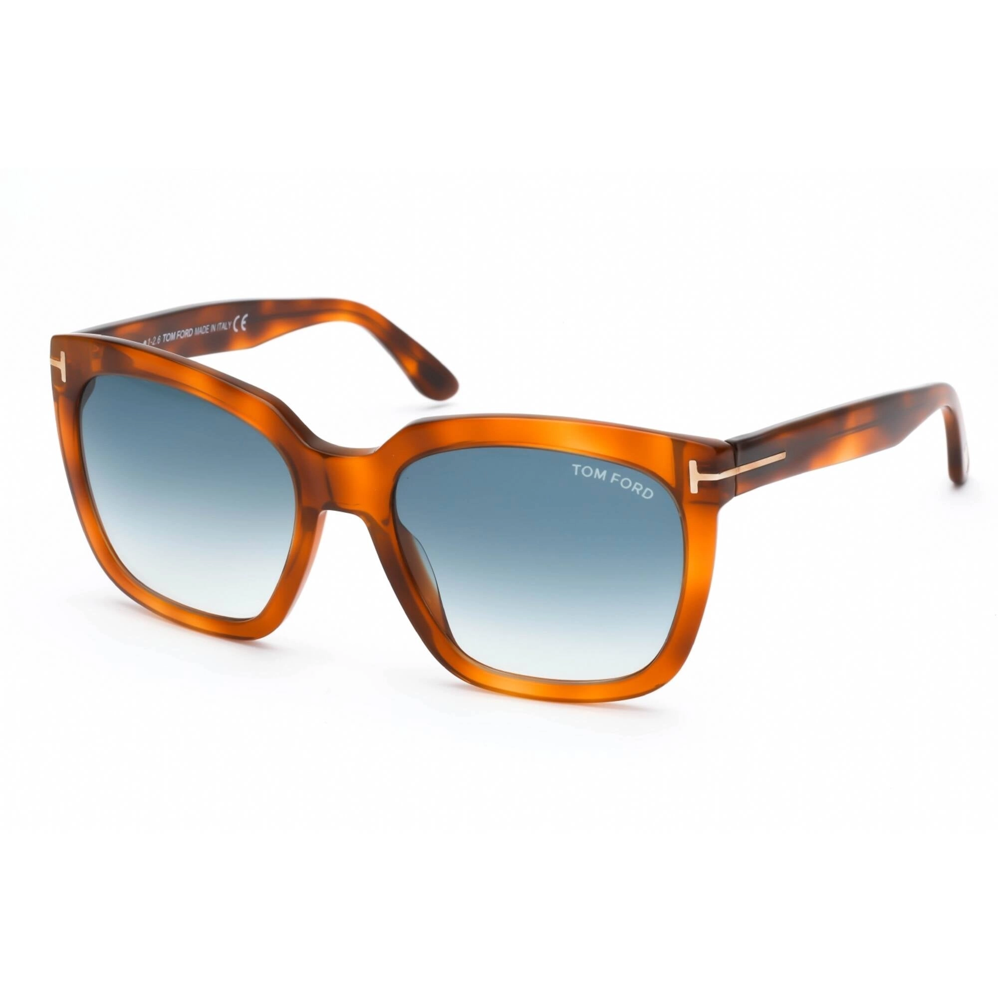 Tom Ford Women's Sunglasses - Blonde Havana Plastic Cat Eye Full Rim | FT0502 53W