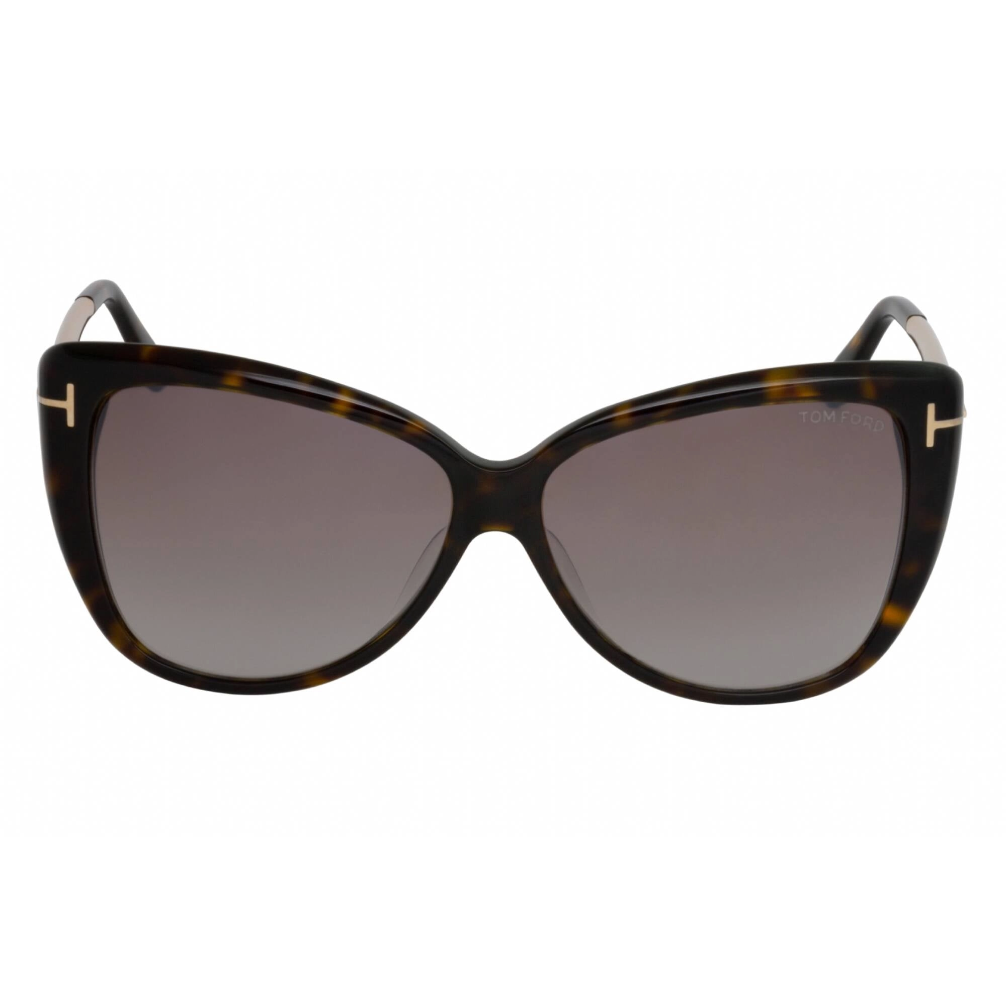 Tom Ford Women's Sunglasses - Dark Havana Plastic Butterfly Full Rim | FT0512 52G