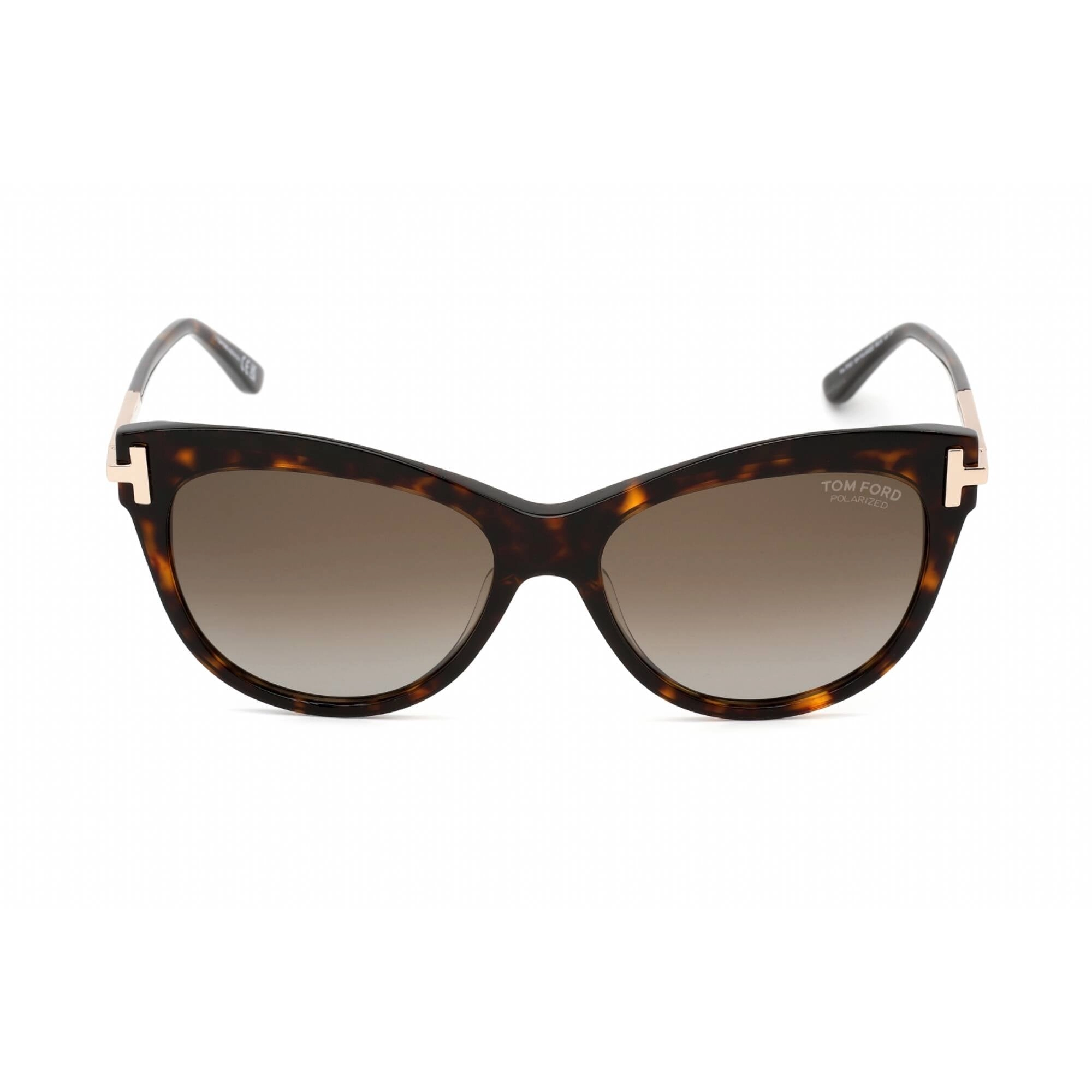 Tom Ford Women's Sunglasses - Dark Havana Plastic Cat Eye Shape Frame | FT0821 52H