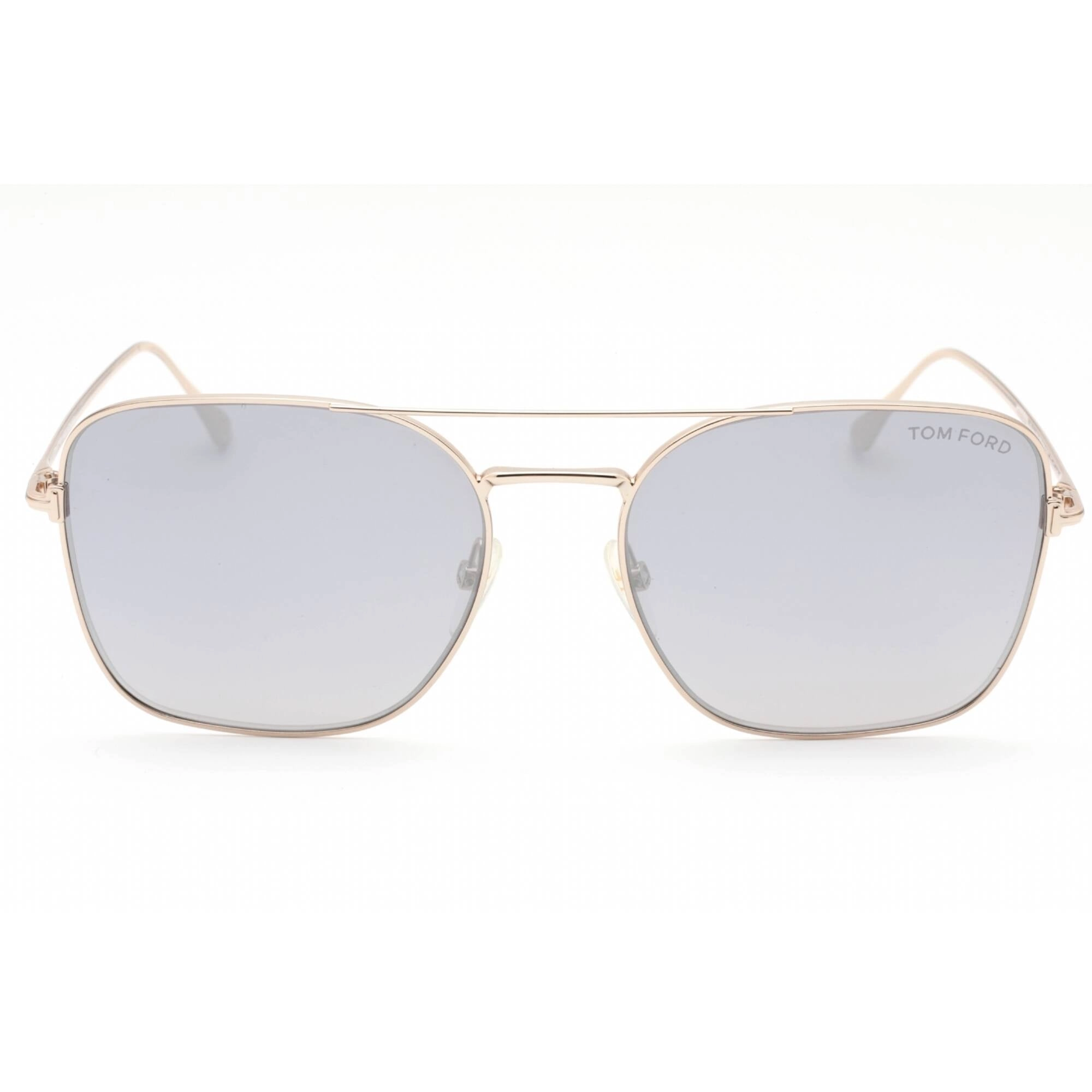 Tom Ford Women's Sunglasses - Shiny Rose Gold Frame Mirrored Smoke Lens | FT0680 28C