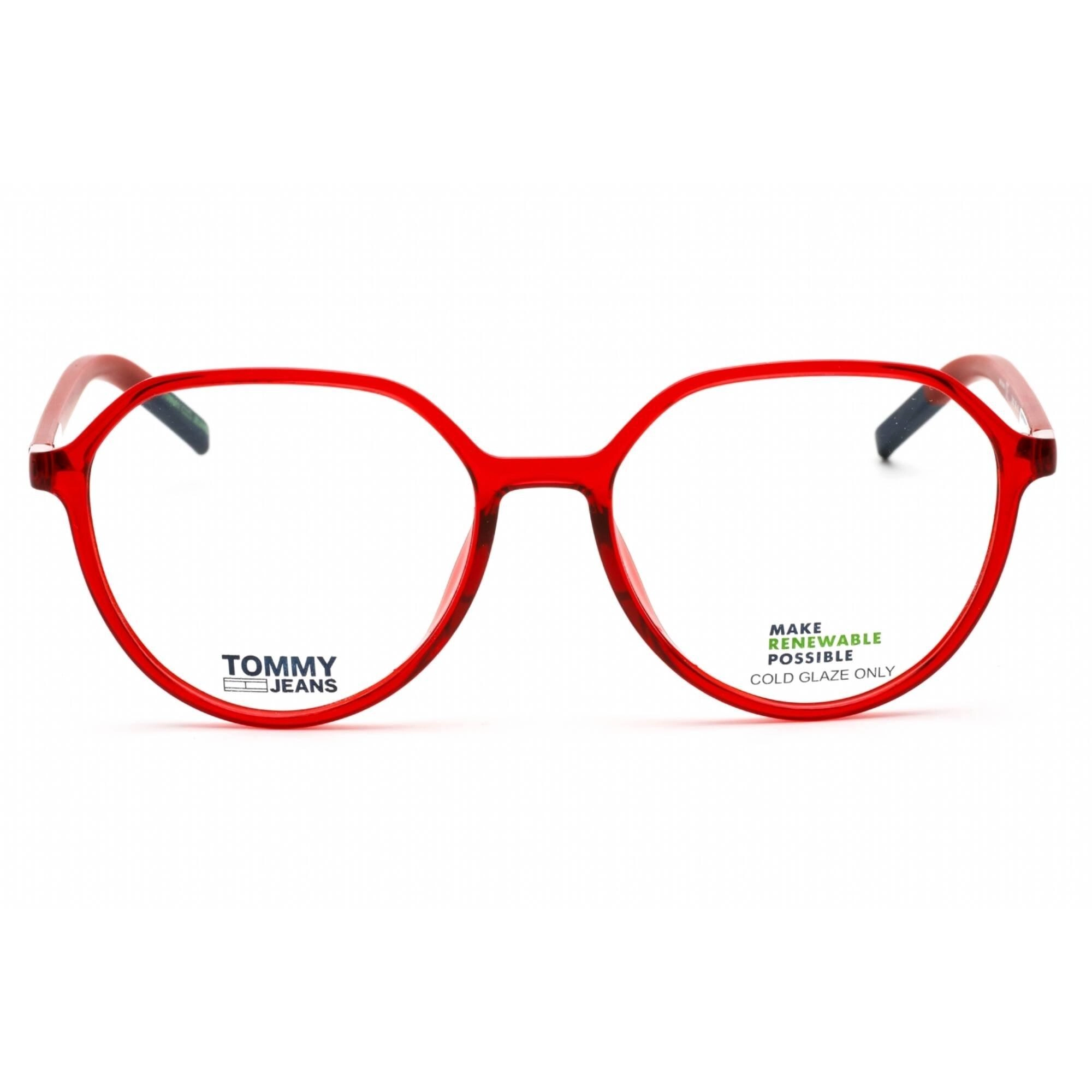 Tommy Hilfiger Women's Eyeglasses - Full Rim Red Plastic Oval Frame | TJ 0011 0C9A 00