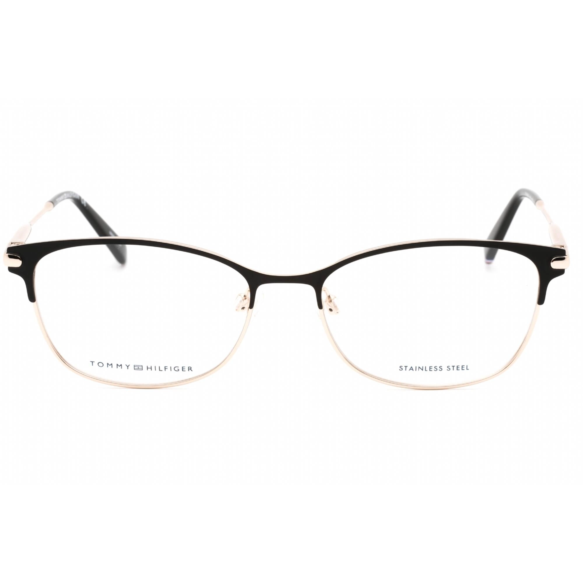 Tommy Hilfiger Women's Eyeglasses - Matte Black Gold Cat Eye Frame | TH 1958 0I46 00
