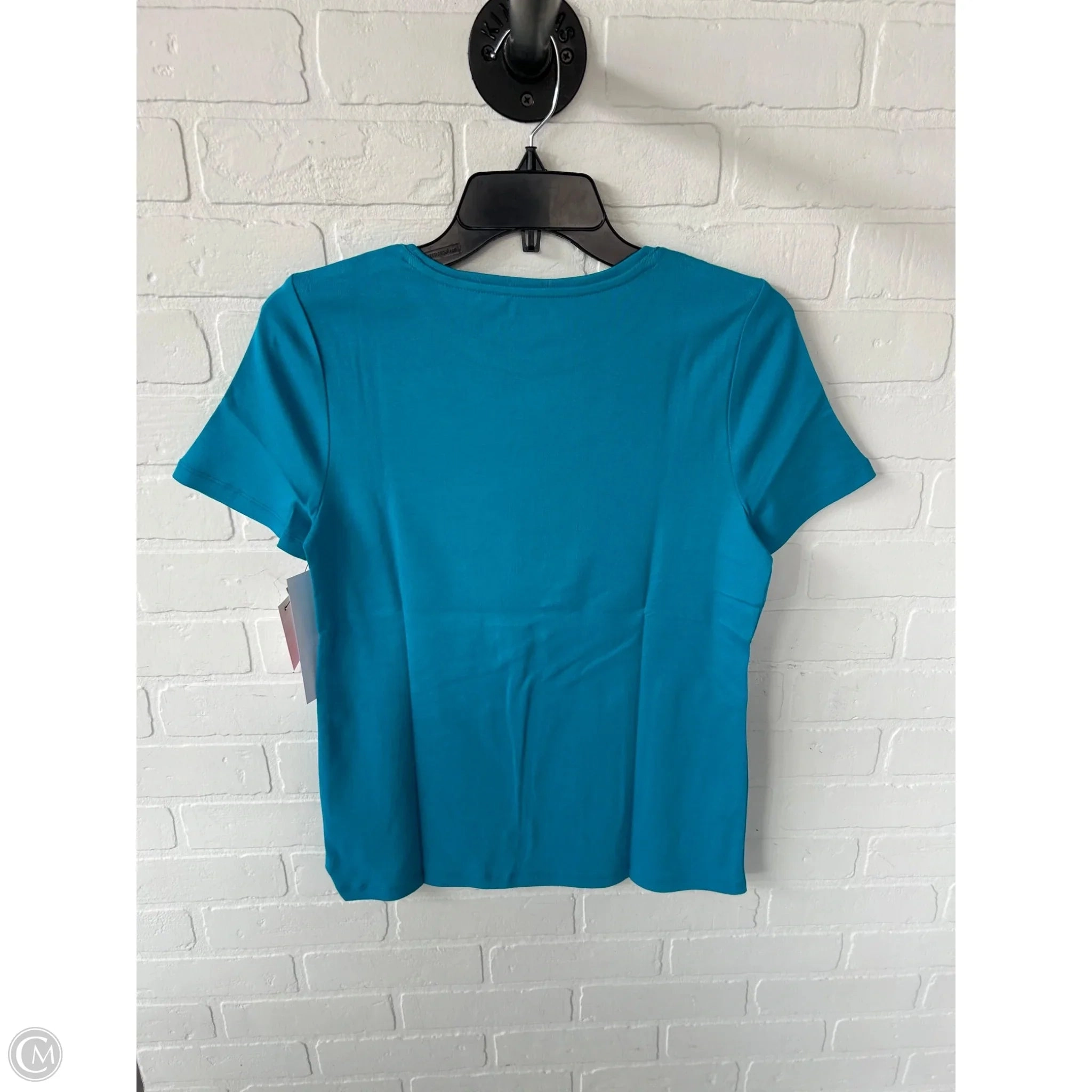 Top Short Sleeve Basic By Talbots In Blue, Size: Mp