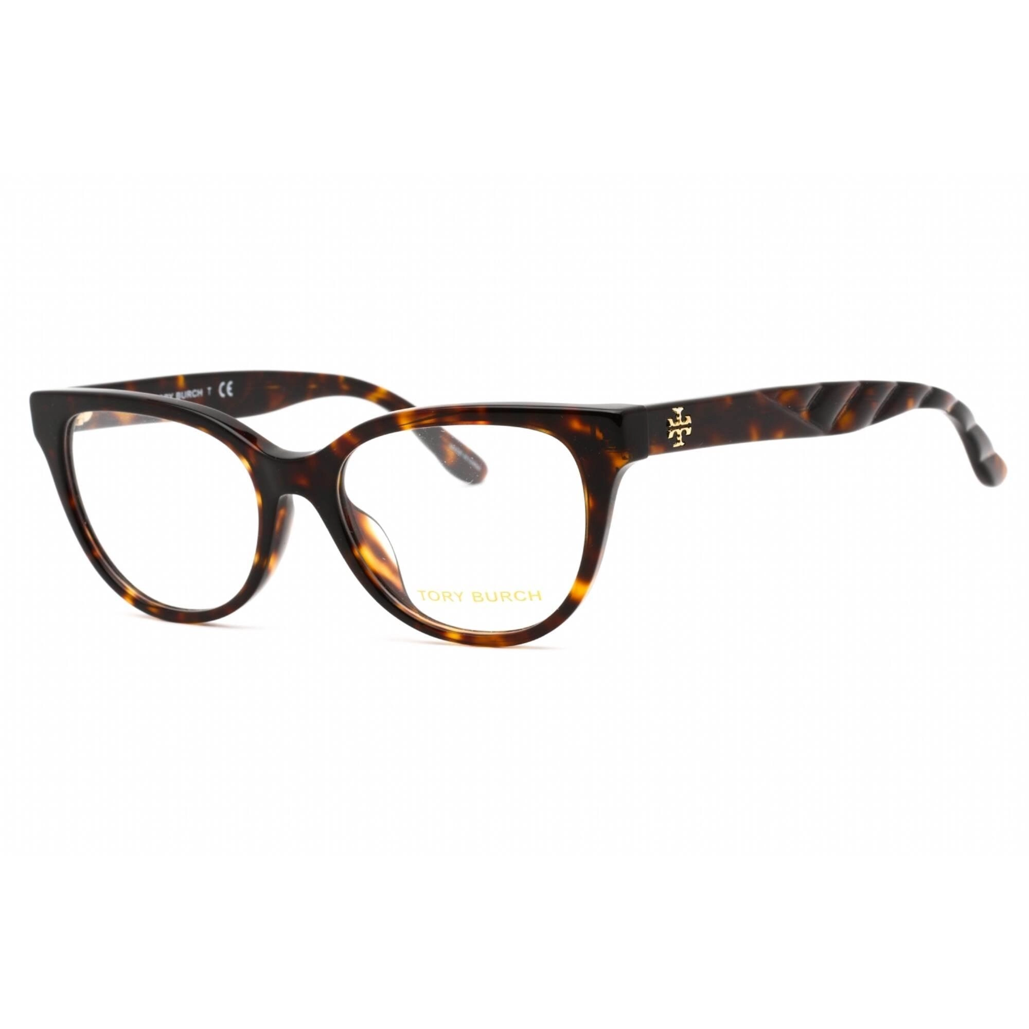 Tory Burch Women's Eyeglasses - Dark Havana Frame Clear Demo Lens | 0TY2128U 1728