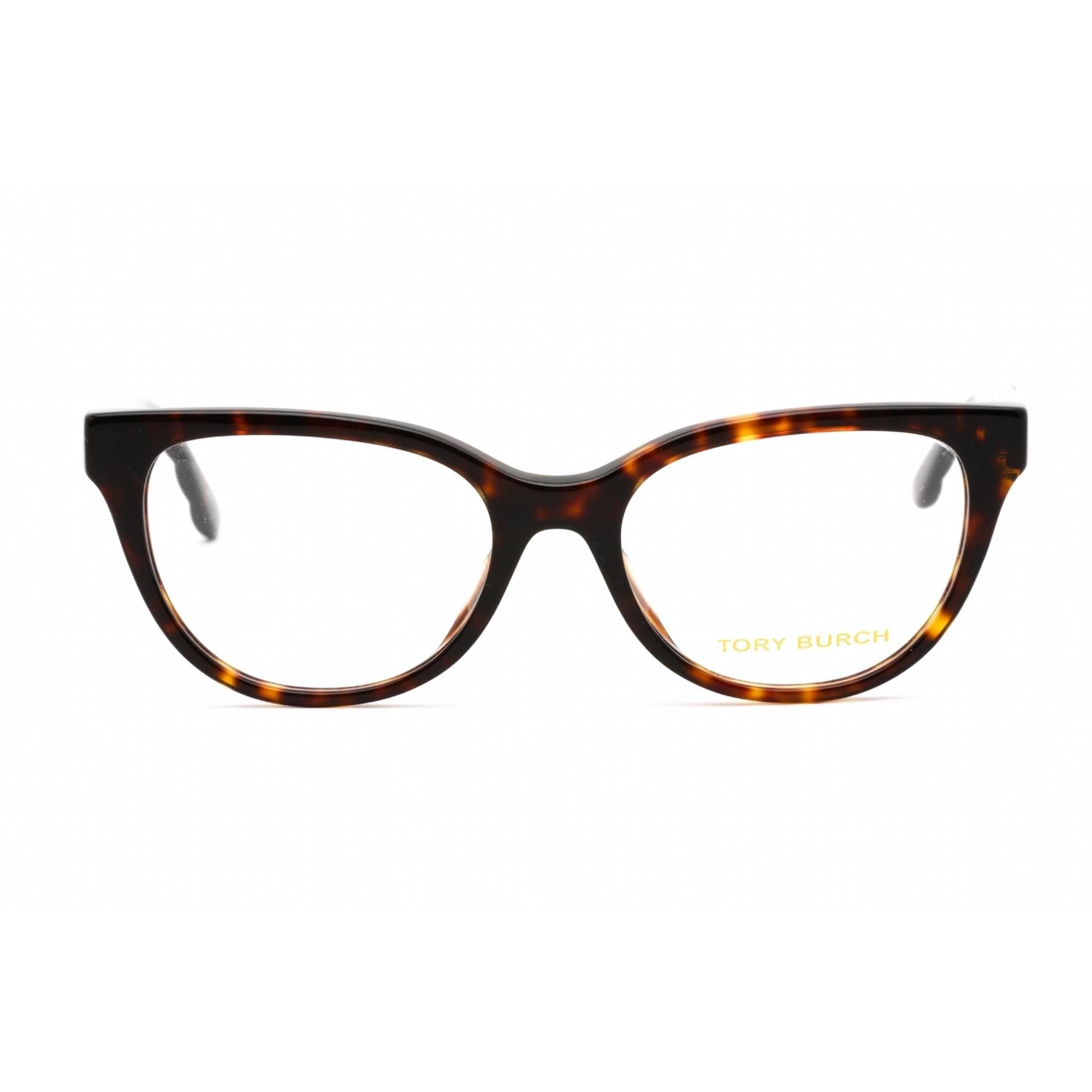 Tory Burch Women's Eyeglasses - Dark Havana Frame Clear Demo Lens | 0TY2128U 1728