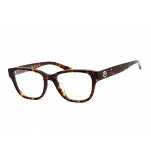Tory Burch Women's Eyeglasses - Rectangular Dark Havana Plastic Frame | 0TY2135U 1728