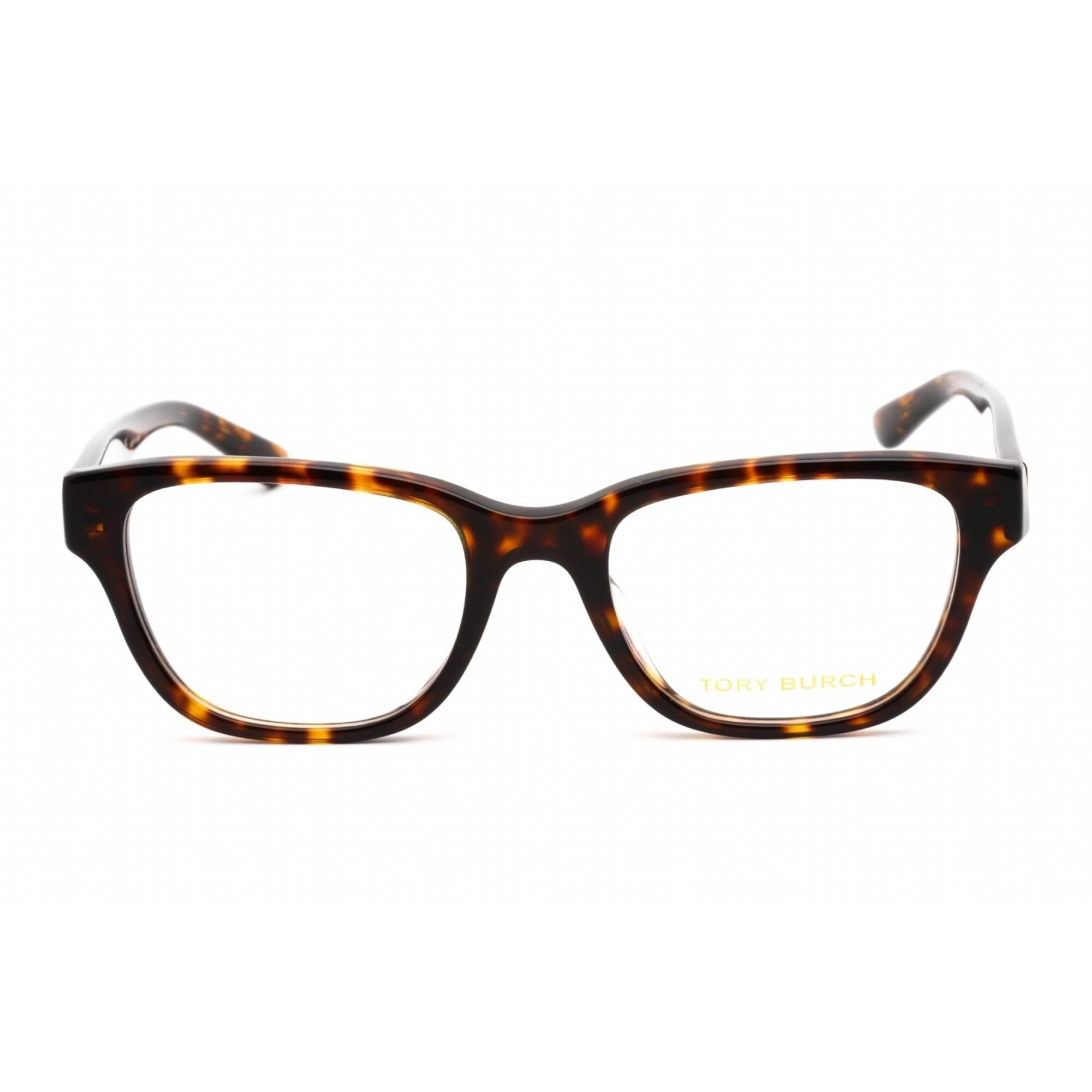 Tory Burch Women's Eyeglasses - Rectangular Dark Havana Plastic Frame | 0TY2135U 1728