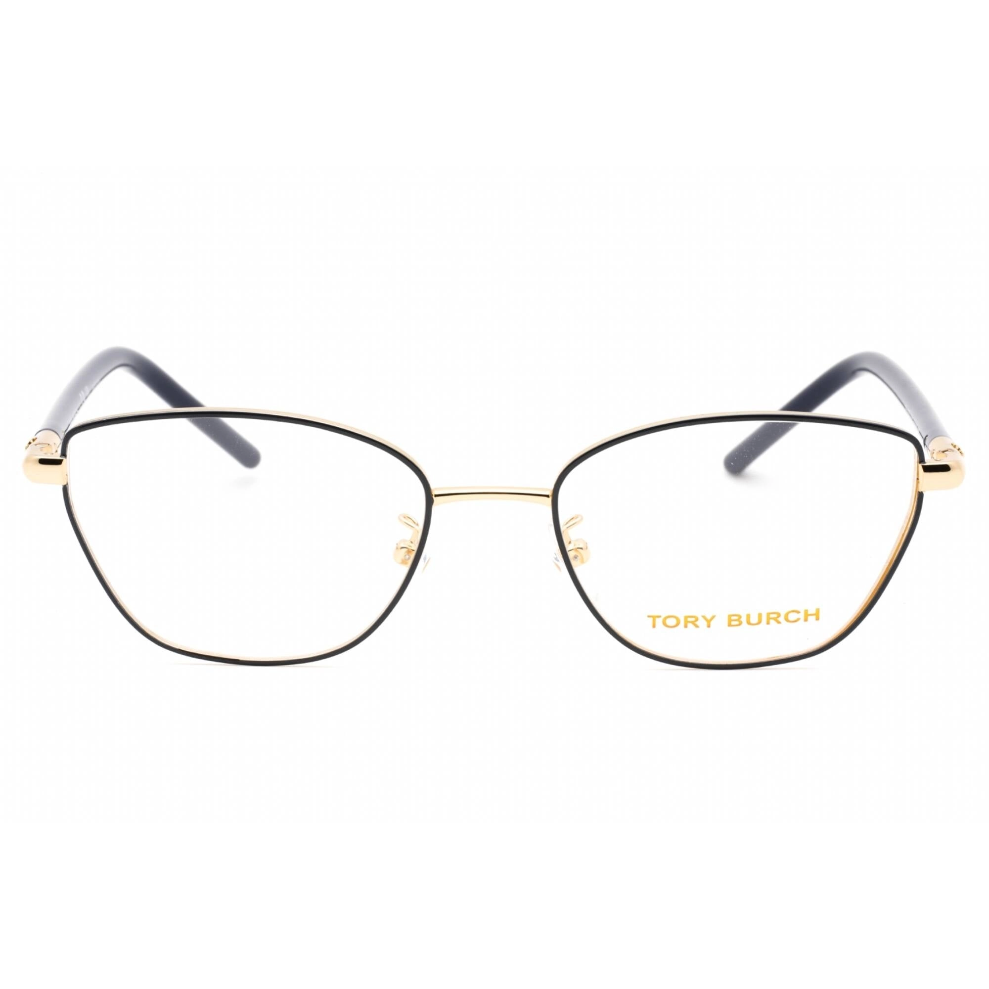 Tory Burch Women's Eyeglasses - Shiny Gold/Navy Metal Cat Eye Frame | 0TY1074 3311