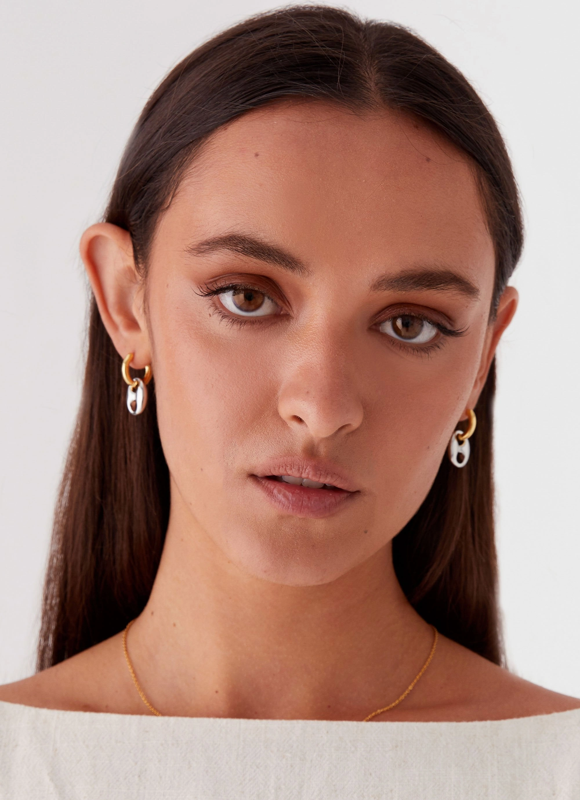 Vacations Two Tone Earrings - Gold/Silver