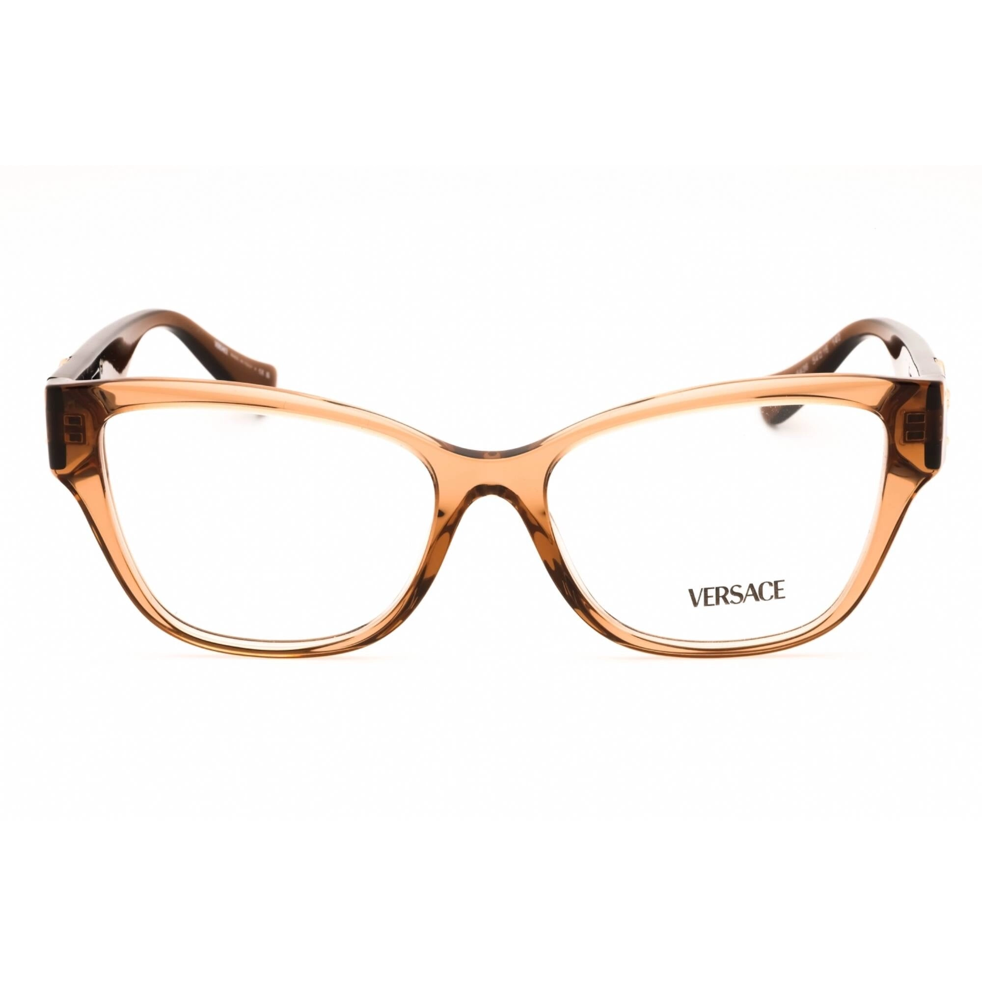 Versace Women's Eyeglasses - Brown Transparent Cat Eye Full Rim Frame | 0VE3347 5436