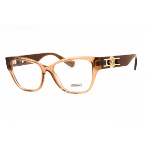 Versace Women's Eyeglasses - Brown Transparent Cat Eye Full Rim Frame | 0VE3347 5436