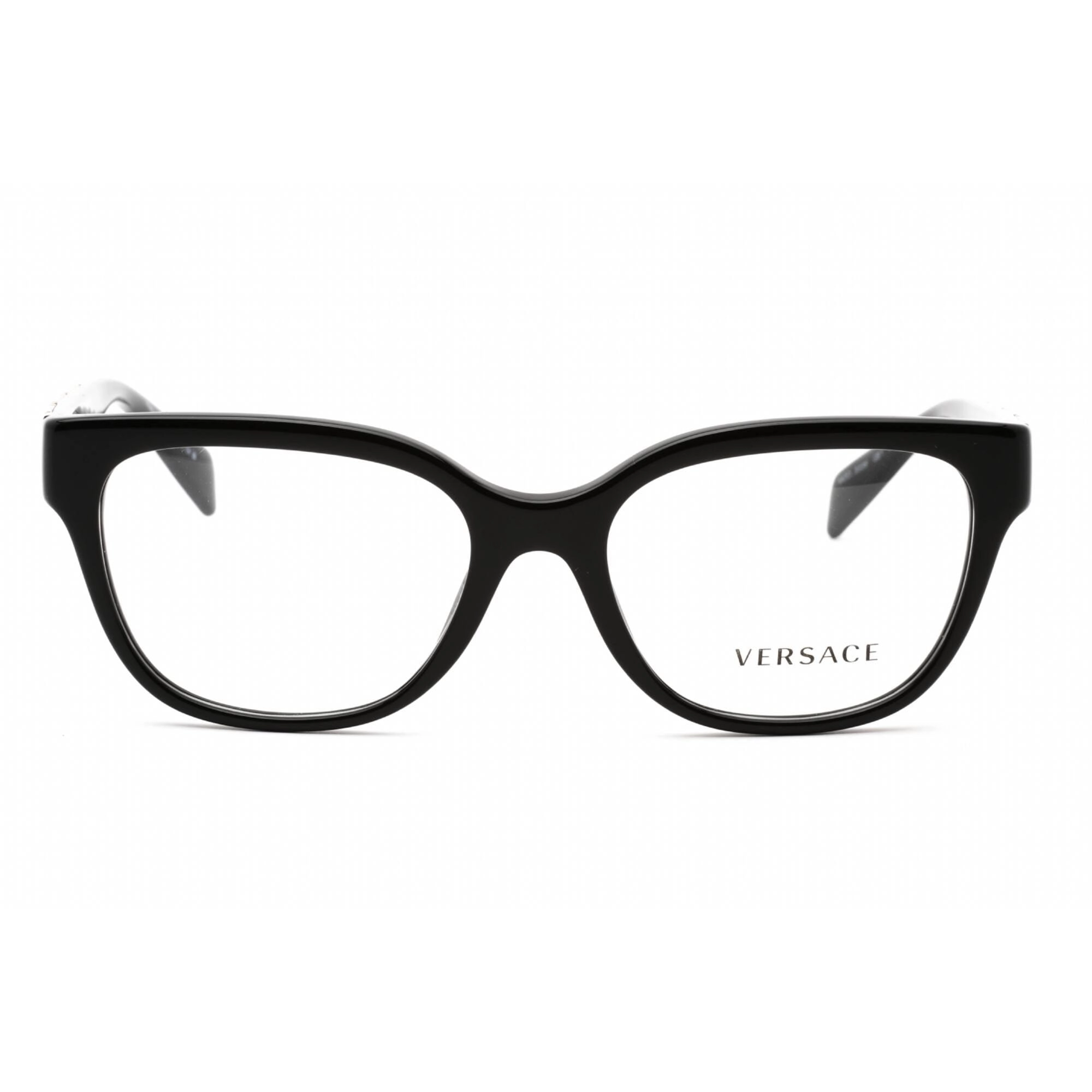 Versace Women's Eyeglasses - Clear Lens Cat Eye Black Plastic Frame | 0VE3338 GB1