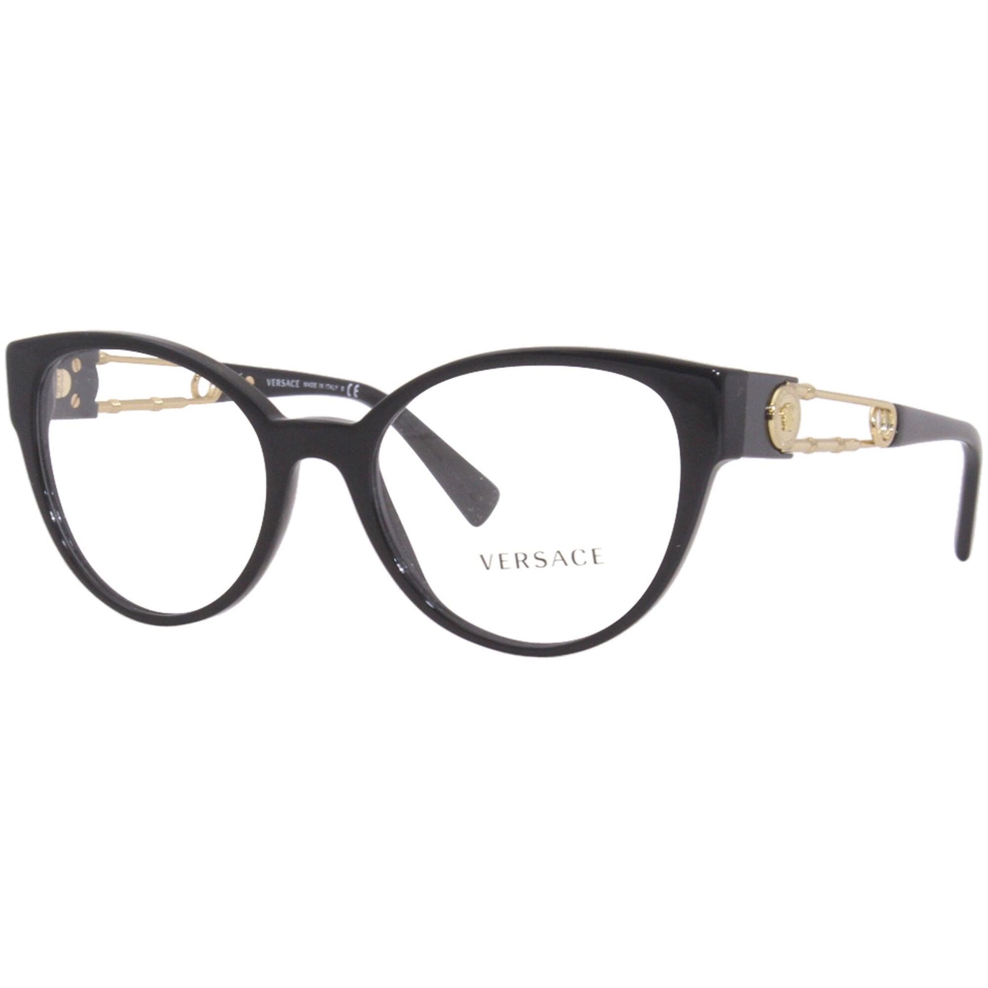 Versace Women's Eyeglasses - Full Rim Havana Plastic Cat Eye | VERSACE 0VE3307 108