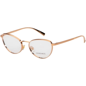 Versace Women's Eyeglasses - Full Rim Pink Gold Metal Cat Eye | VERSACE 0VE1266 1412