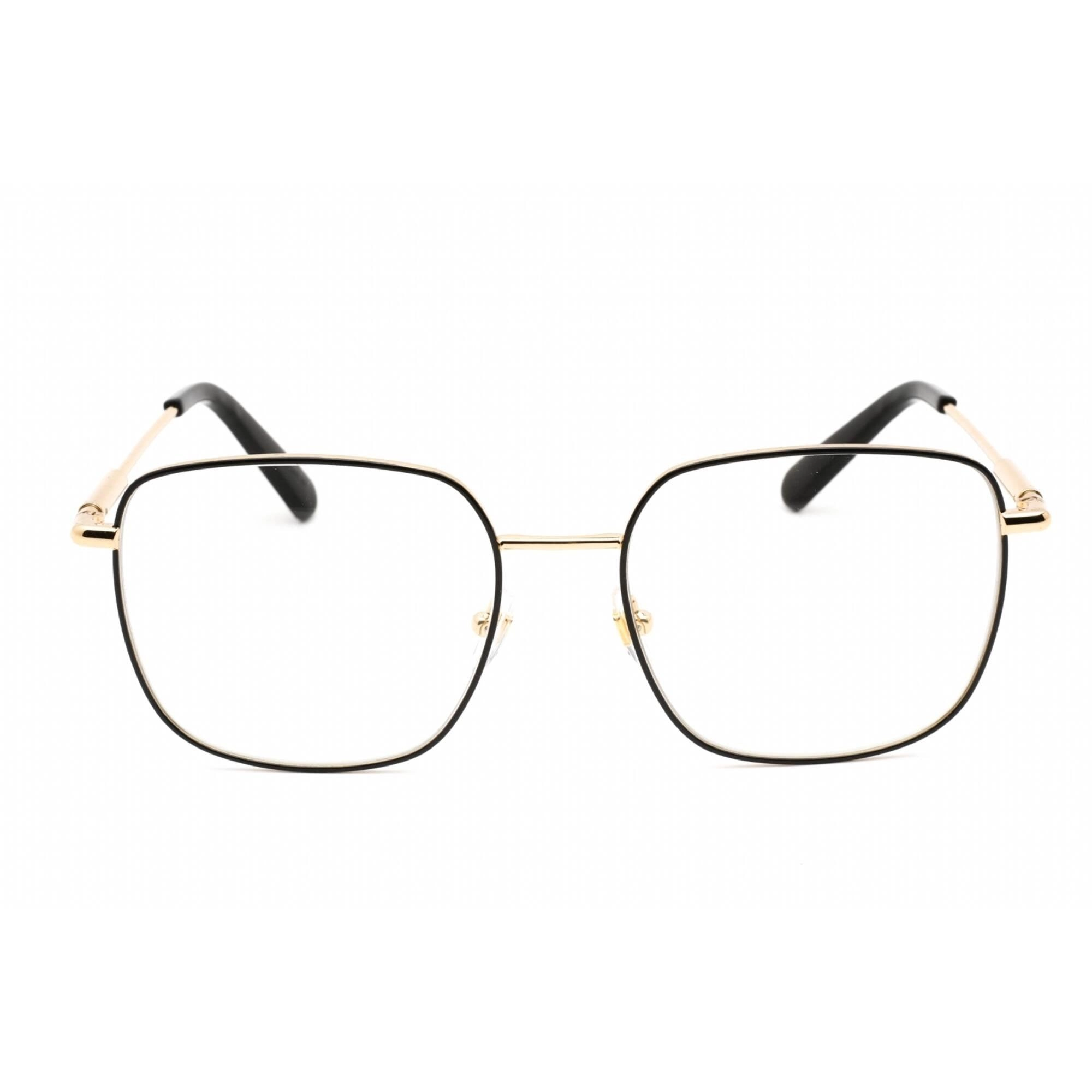 Versace Women's Eyeglasses - Full Rim Square Gold/Black Metal Frame | 0VE1281 1433