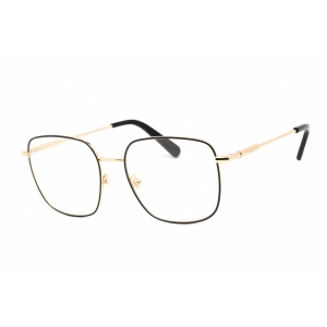 Versace Women's Eyeglasses - Full Rim Square Gold/Black Metal Frame | 0VE1281 1433