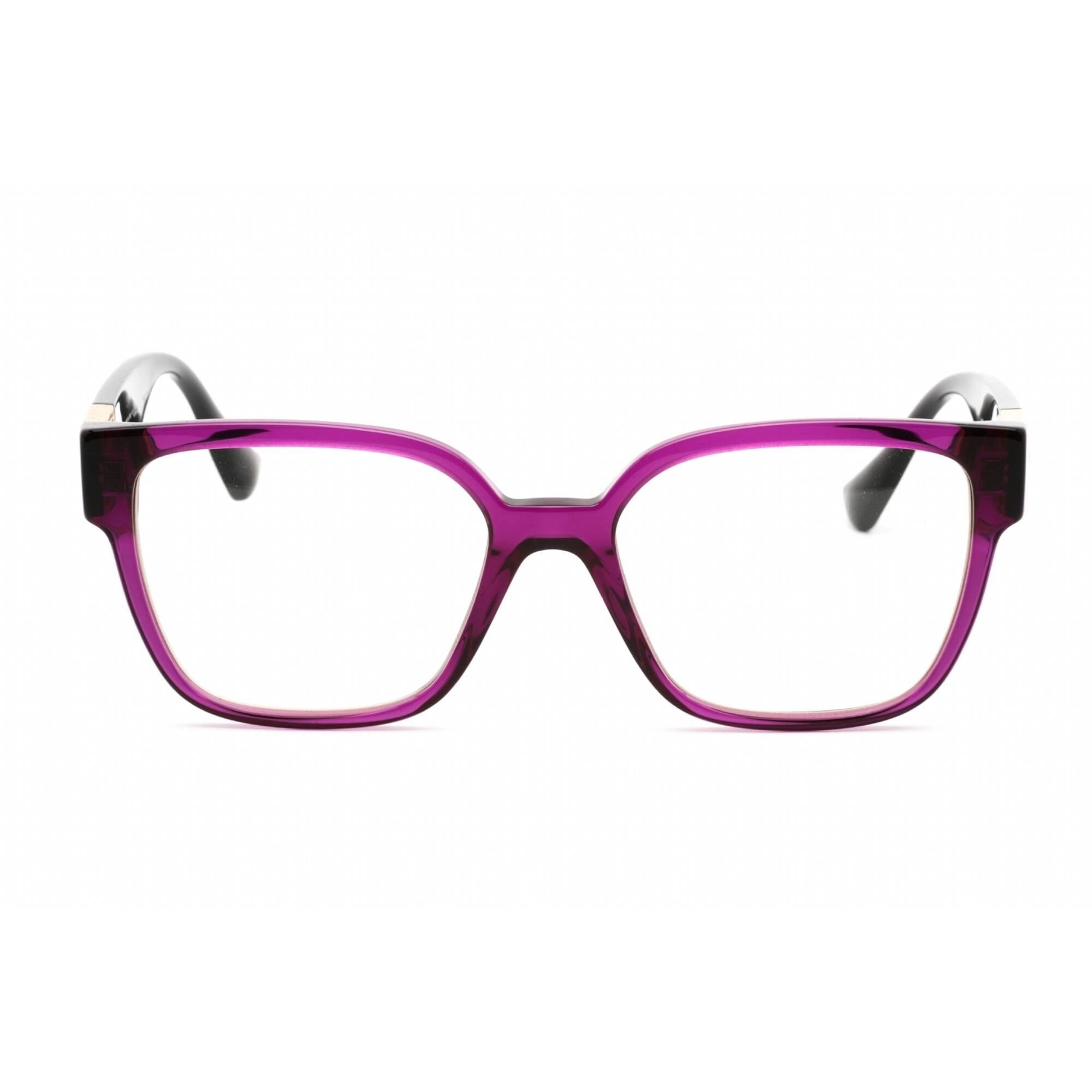 Versace Women's Eyeglasses - Square Transparent Plum Plastic Frame | 0VE3329B 5384