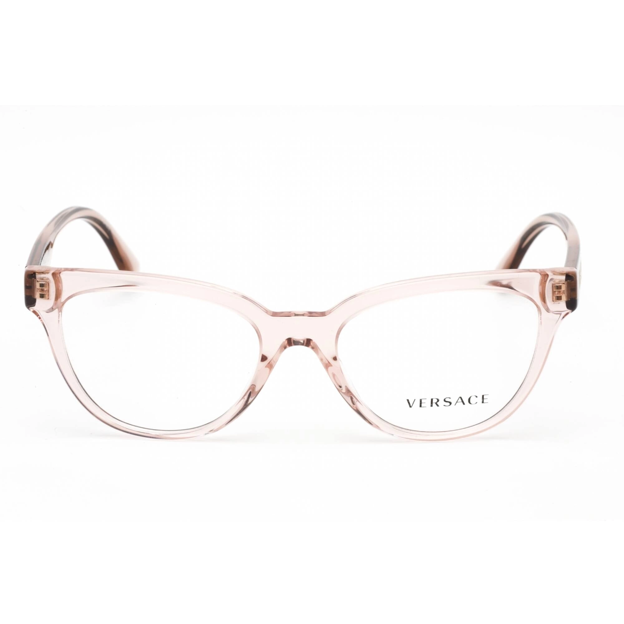 Versace Women's Eyeglasses - Transparent Pink Cat Eye Full Rim Frame | 0VE3315 5339