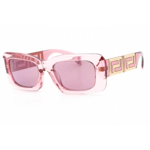 Versace Women's Sunglasses - Transparent Pink Full Rim Rectangular | 0VE4444U 5355AK